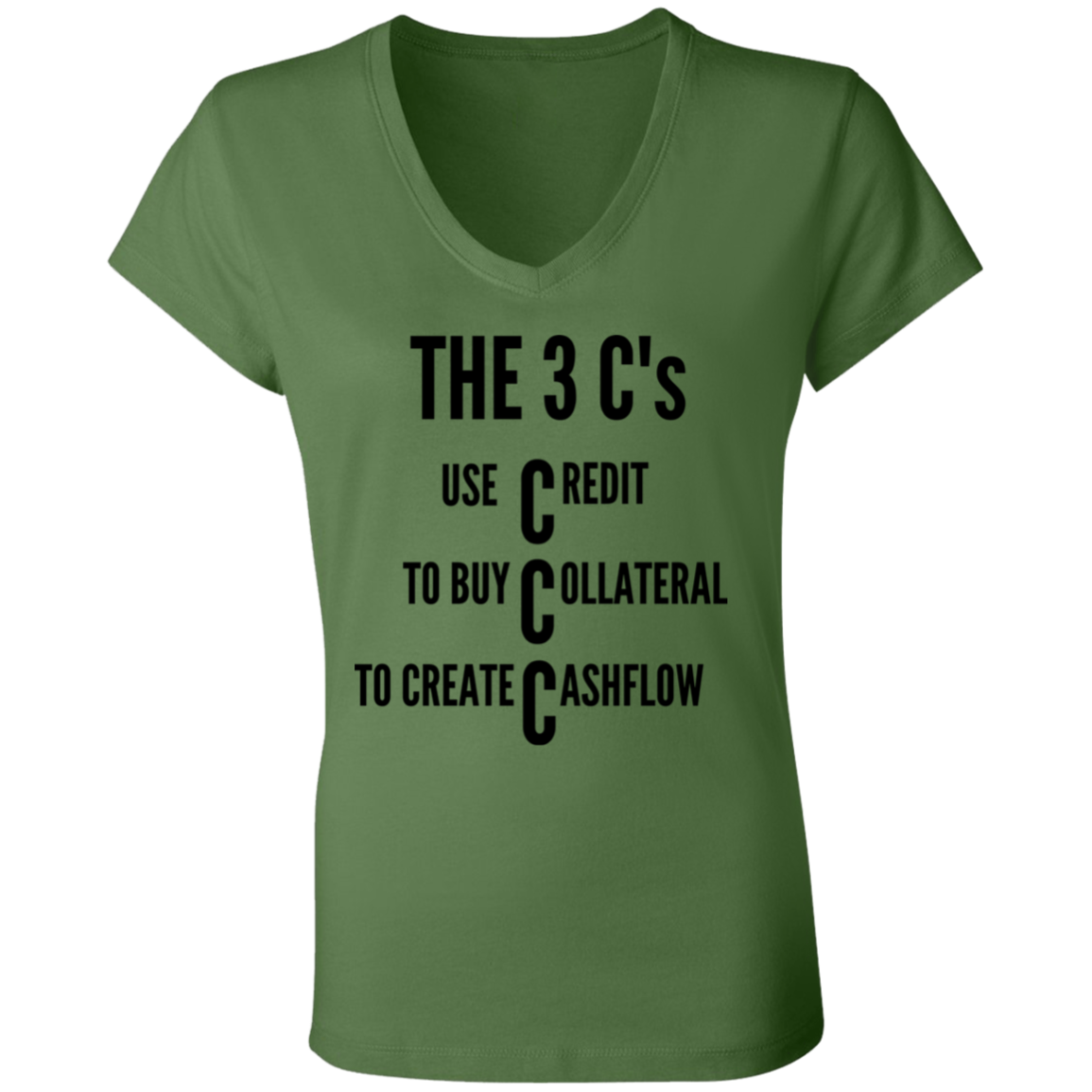 RB450 3C's Ladies' Jersey V-Neck T-Shirt