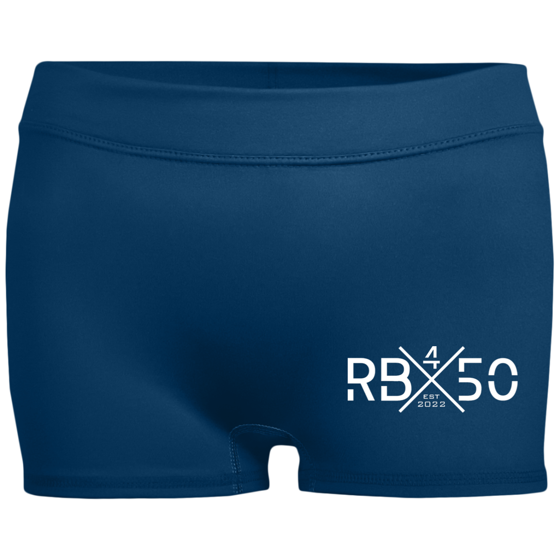 RB450 LOGO Ladies' Fitted Moisture-Wicking 2.5 inch Inseam Shorts