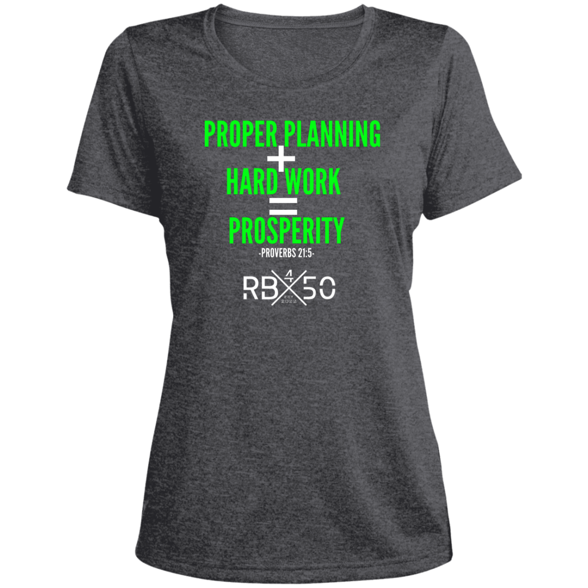 RB450 PROSPER Ladies' Heather Scoop Neck Performance Tee