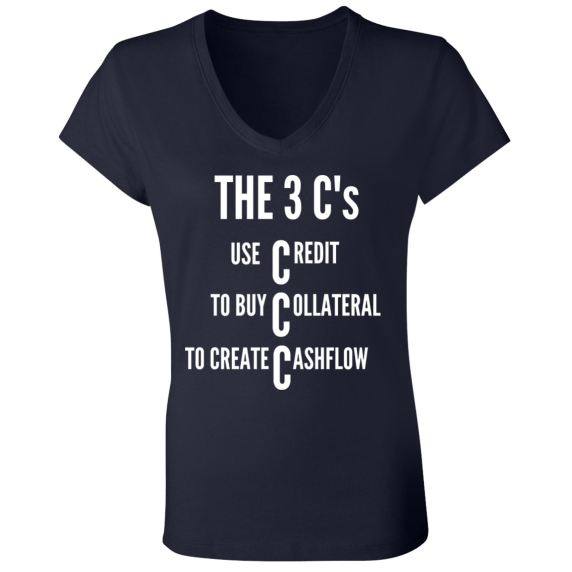 RB450 3C's Ladies' Jersey V-Neck T-Shirt