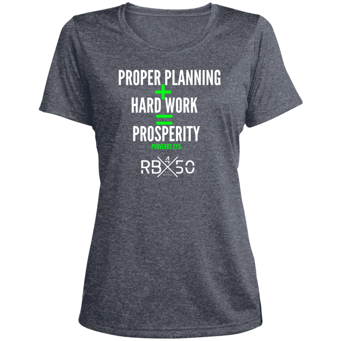 RB450 PROSPER-W Ladies' Heather Scoop Neck Performance Tee
