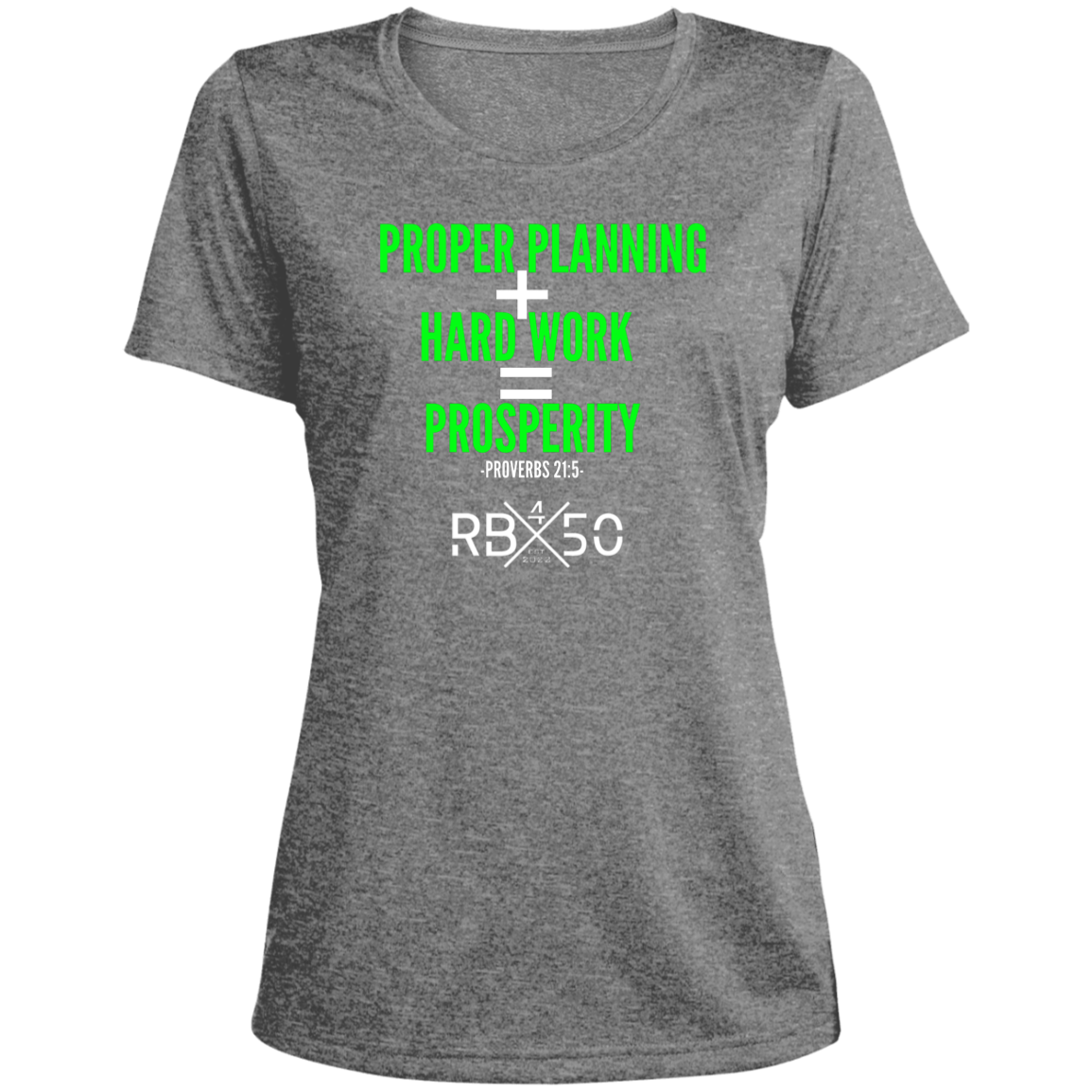 RB450 PROSPER Ladies' Heather Scoop Neck Performance Tee