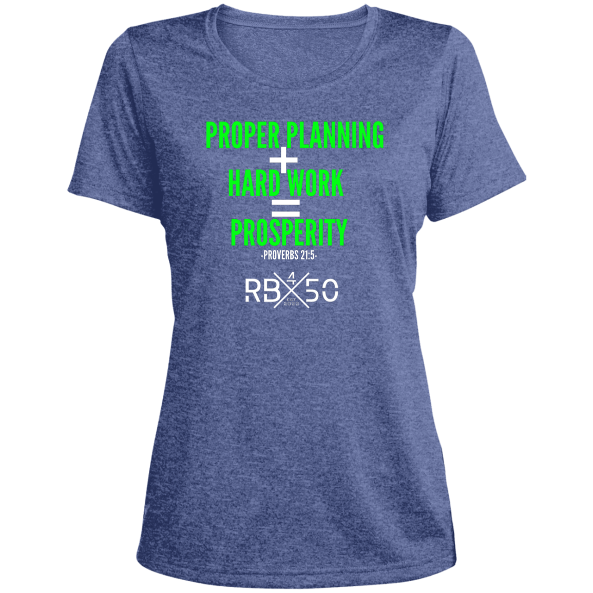 RB450 PROSPER Ladies' Heather Scoop Neck Performance Tee