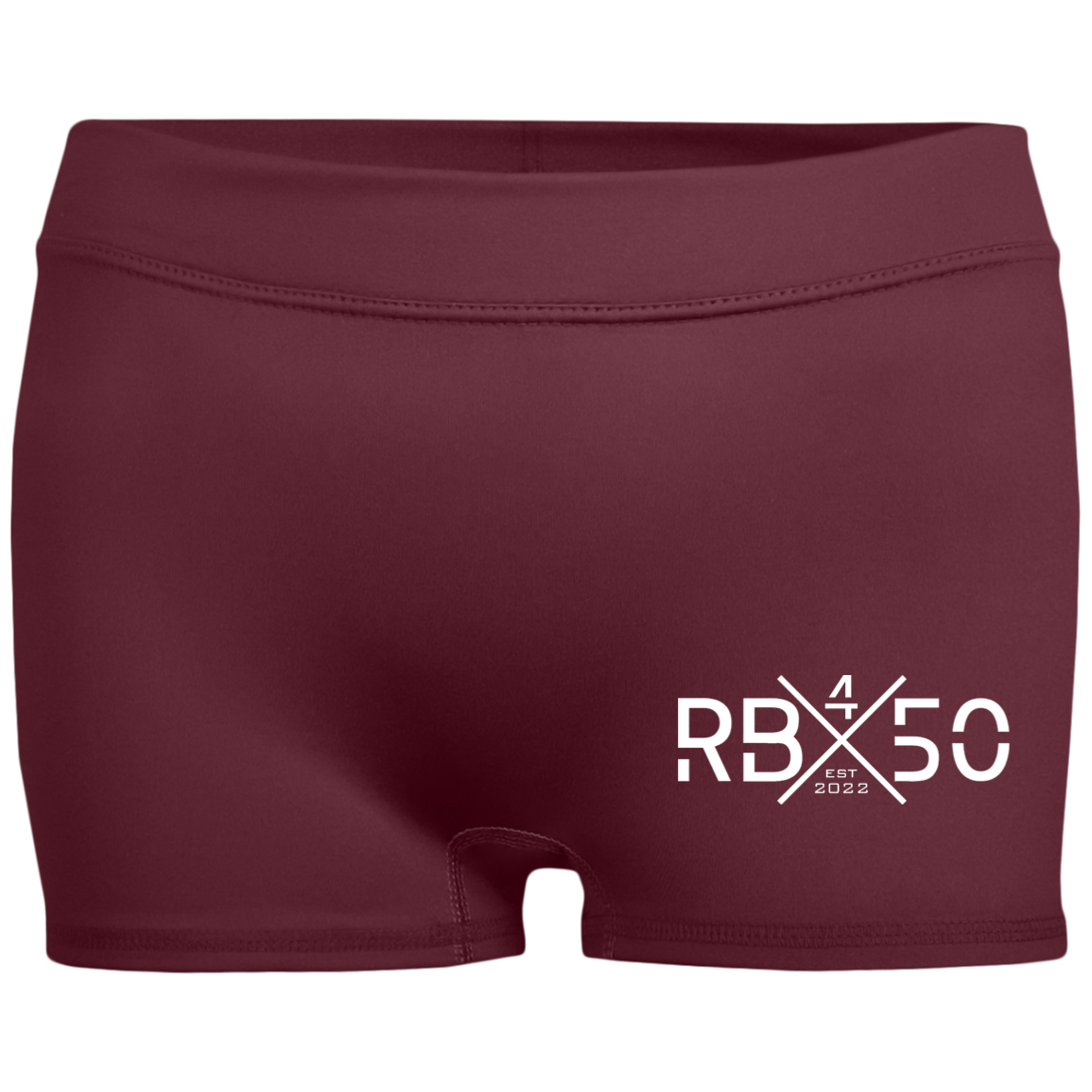 RB450 LOGO Ladies' Fitted Moisture-Wicking 2.5 inch Inseam Shorts