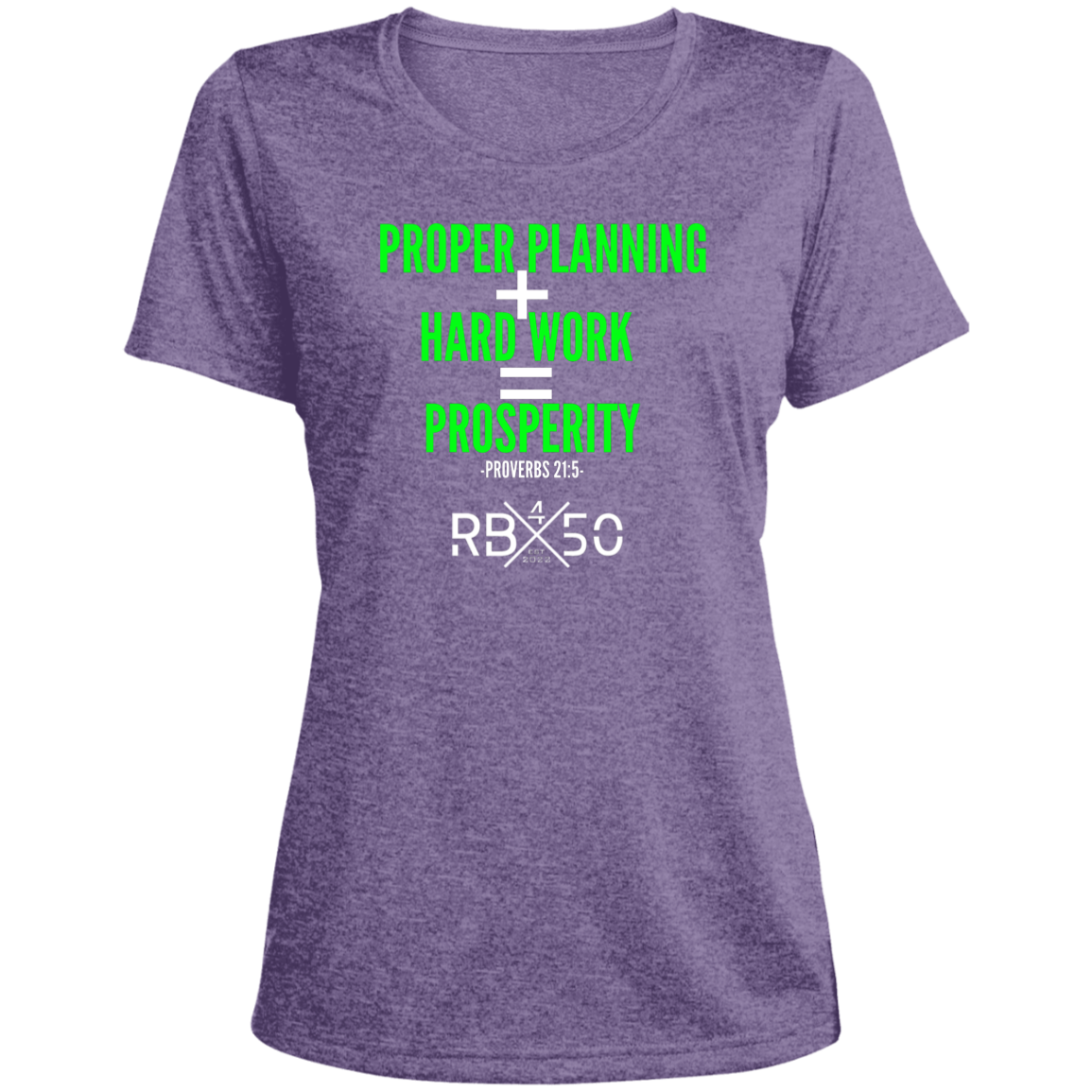 RB450 PROSPER Ladies' Heather Scoop Neck Performance Tee