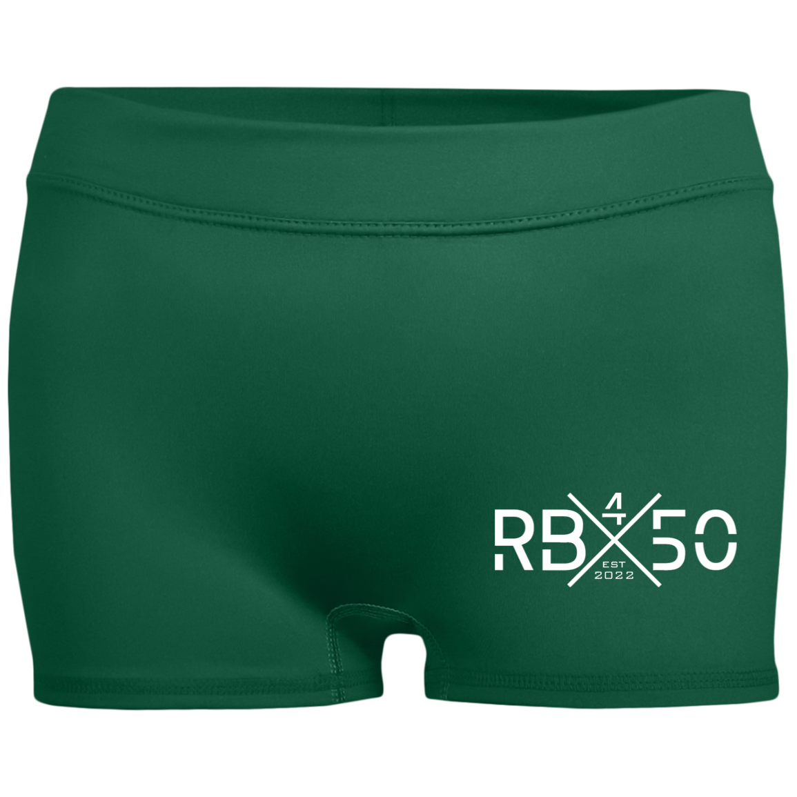 RB450 LOGO Ladies' Fitted Moisture-Wicking 2.5 inch Inseam Shorts
