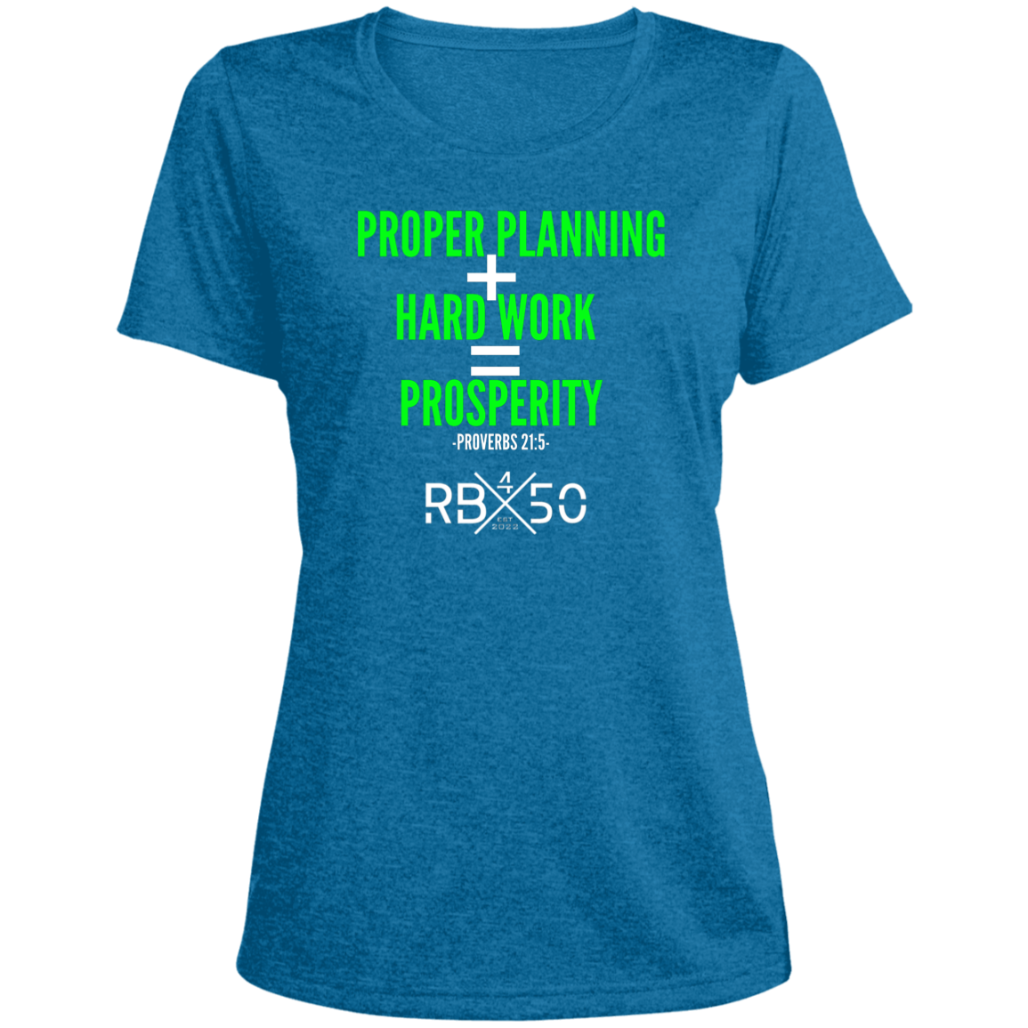 RB450 PROSPER Ladies' Heather Scoop Neck Performance Tee