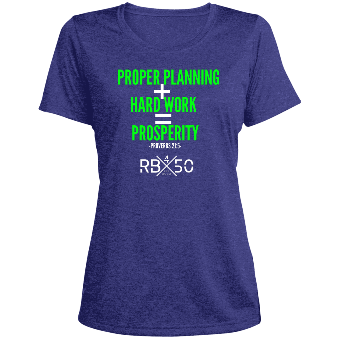 RB450 PROSPER Ladies' Heather Scoop Neck Performance Tee