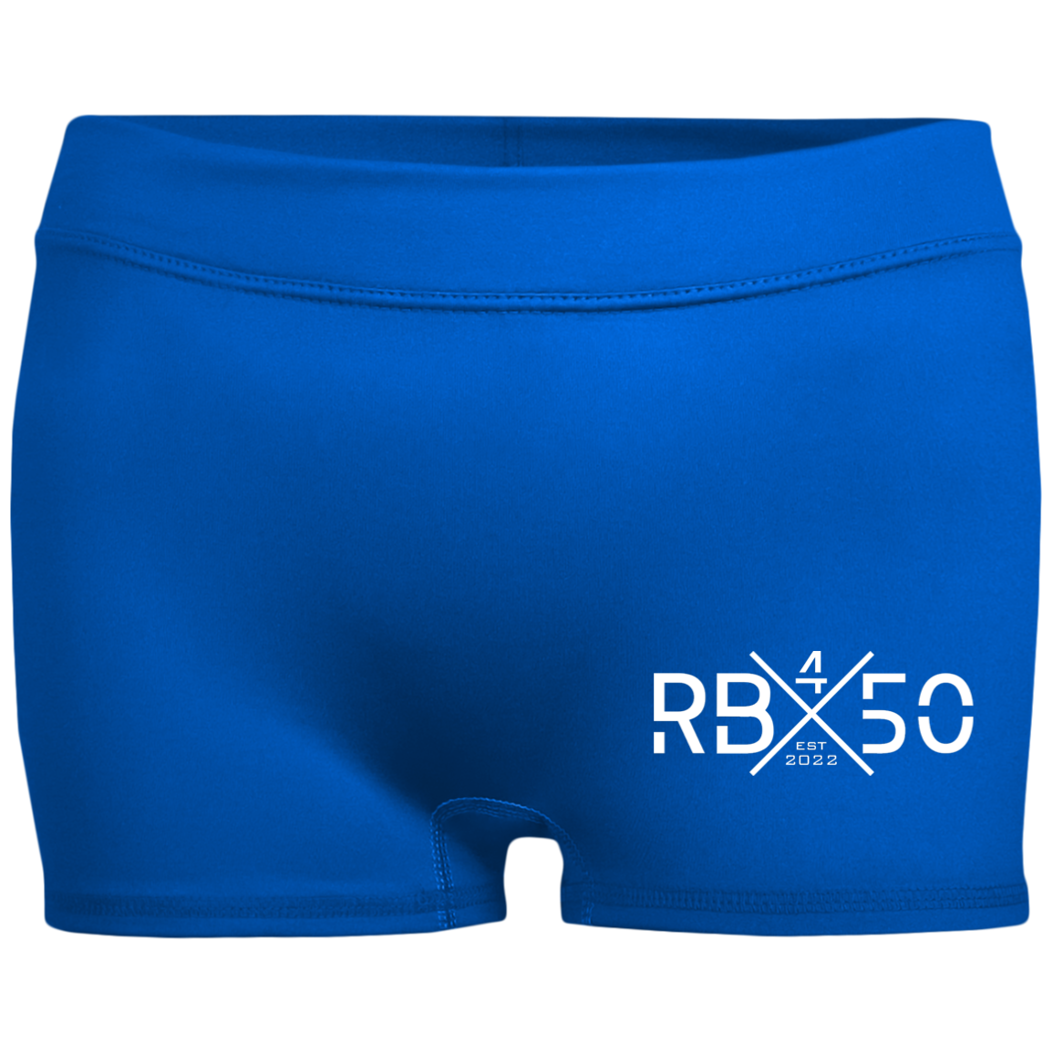 RB450 LOGO Ladies' Fitted Moisture-Wicking 2.5 inch Inseam Shorts