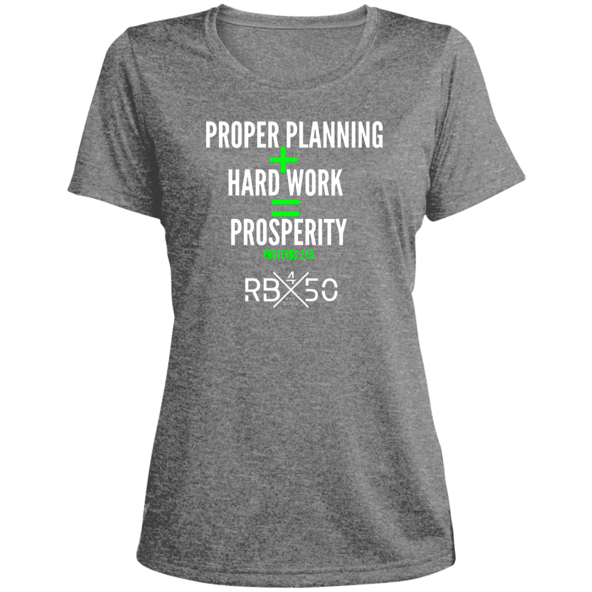 RB450 PROSPER-W Ladies' Heather Scoop Neck Performance Tee