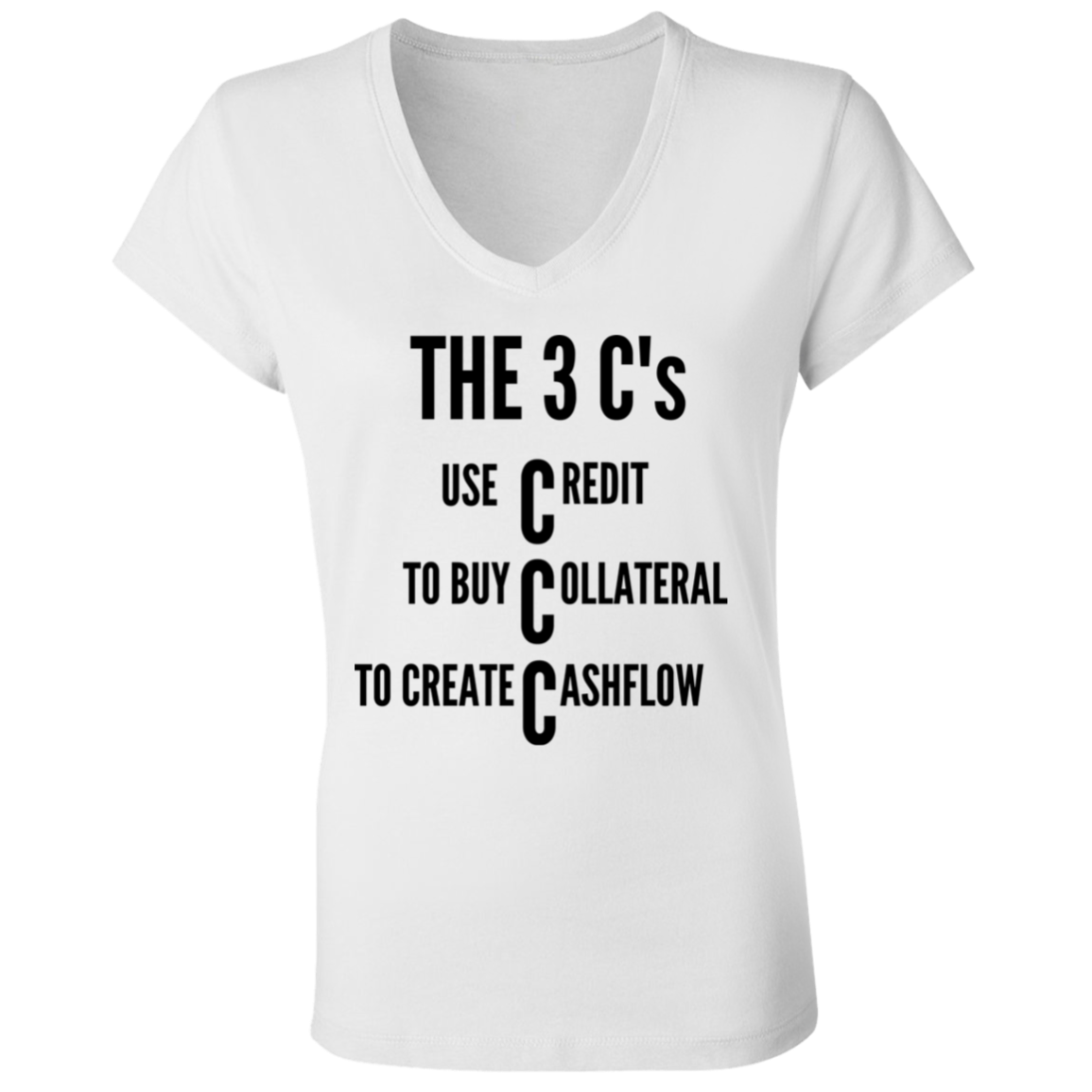 RB450 3C's Ladies' Jersey V-Neck T-Shirt