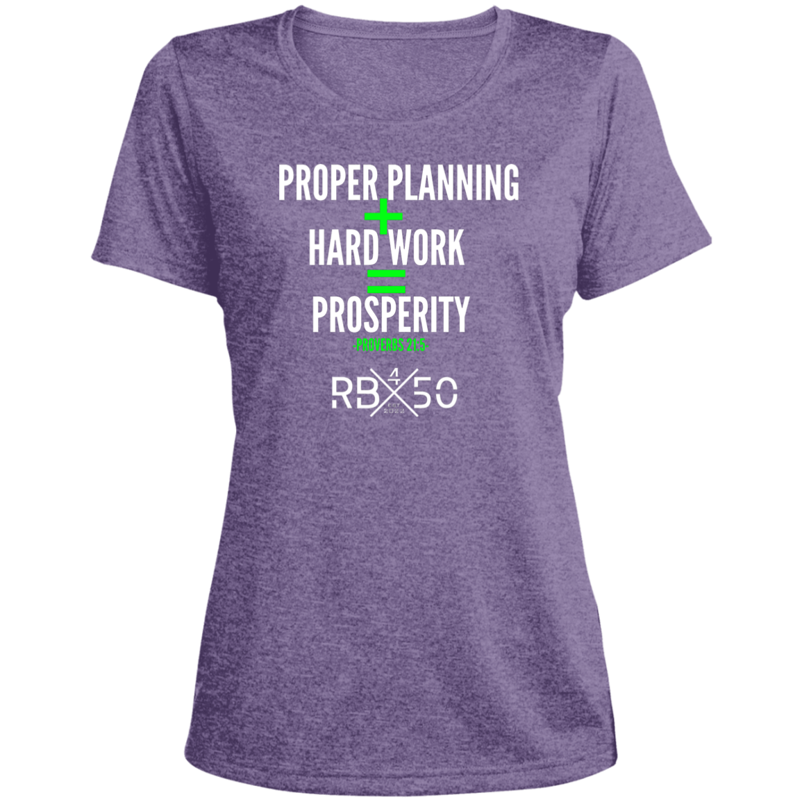 RB450 PROSPER-W Ladies' Heather Scoop Neck Performance Tee