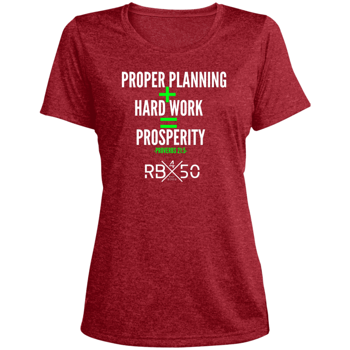 RB450 PROSPER-W Ladies' Heather Scoop Neck Performance Tee