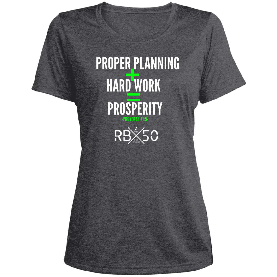 RB450 PROSPER-W Ladies' Heather Scoop Neck Performance Tee