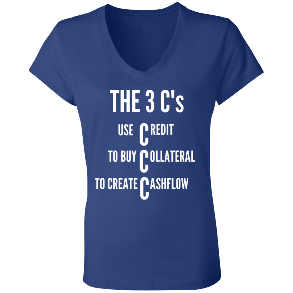 RB450 3C's Ladies' Jersey V-Neck T-Shirt