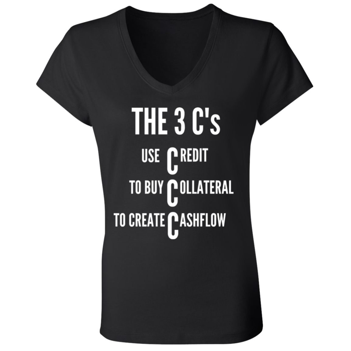 RB450 3C's Ladies' Jersey V-Neck T-Shirt