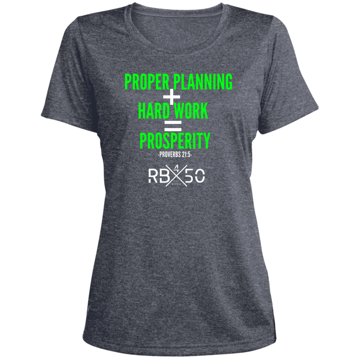 RB450 PROSPER Ladies' Heather Scoop Neck Performance Tee