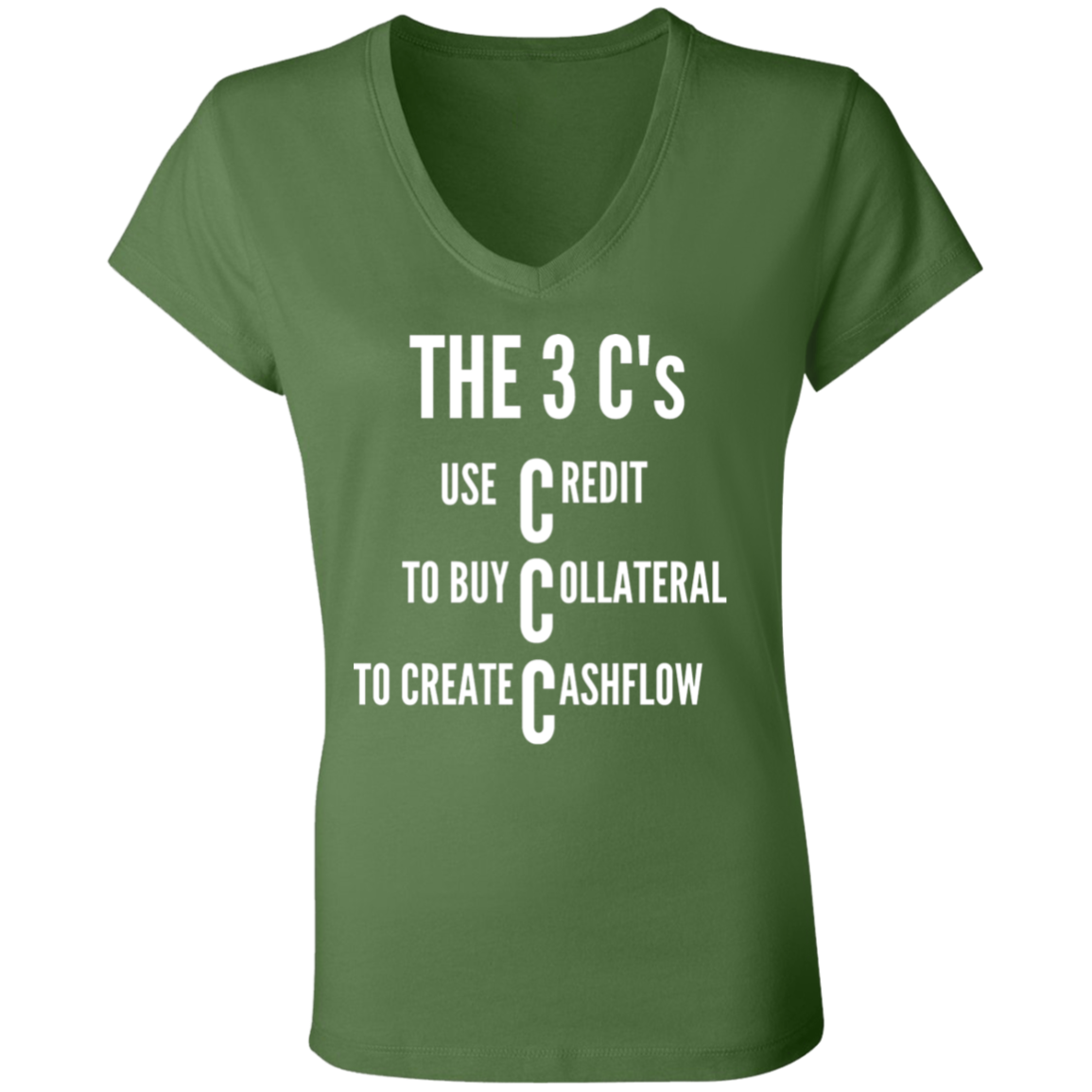 RB450 3C's Ladies' Jersey V-Neck T-Shirt