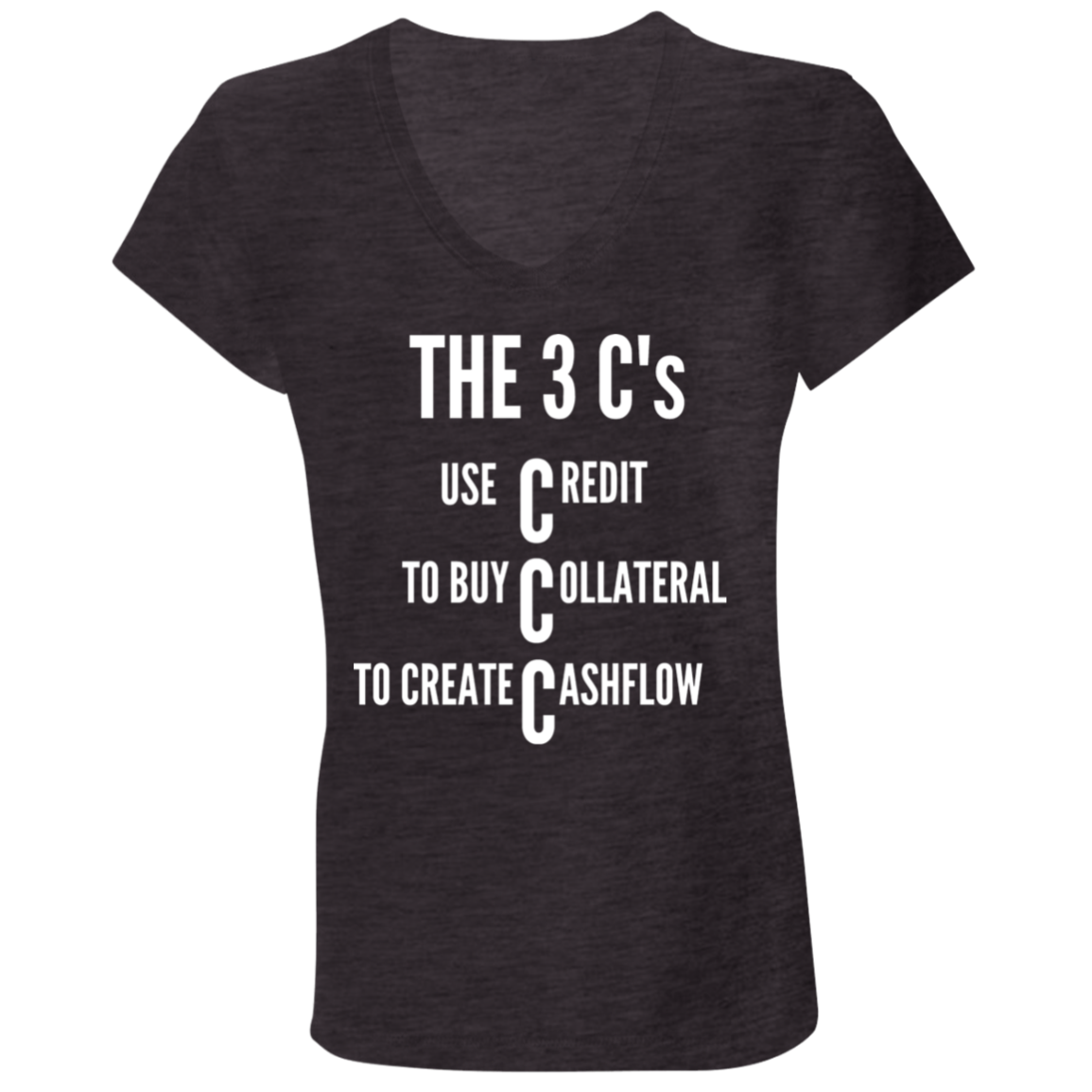 RB450 3C's Ladies' Jersey V-Neck T-Shirt